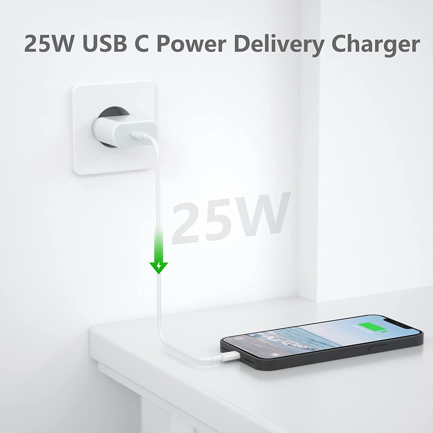 25W USB-C Generic Fast Charging Adapter for Apple Devices